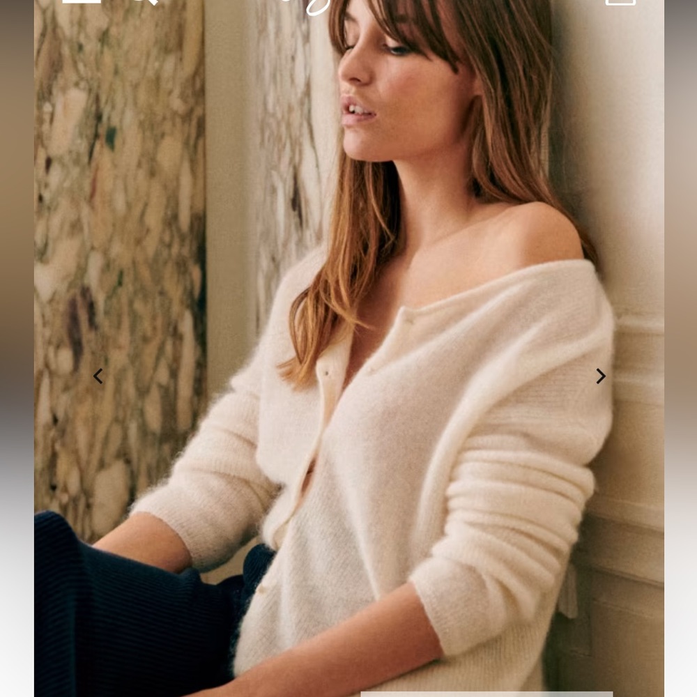 Sezane Gaspard cardigan sweater with Pearl buttons size small. Worn twice.